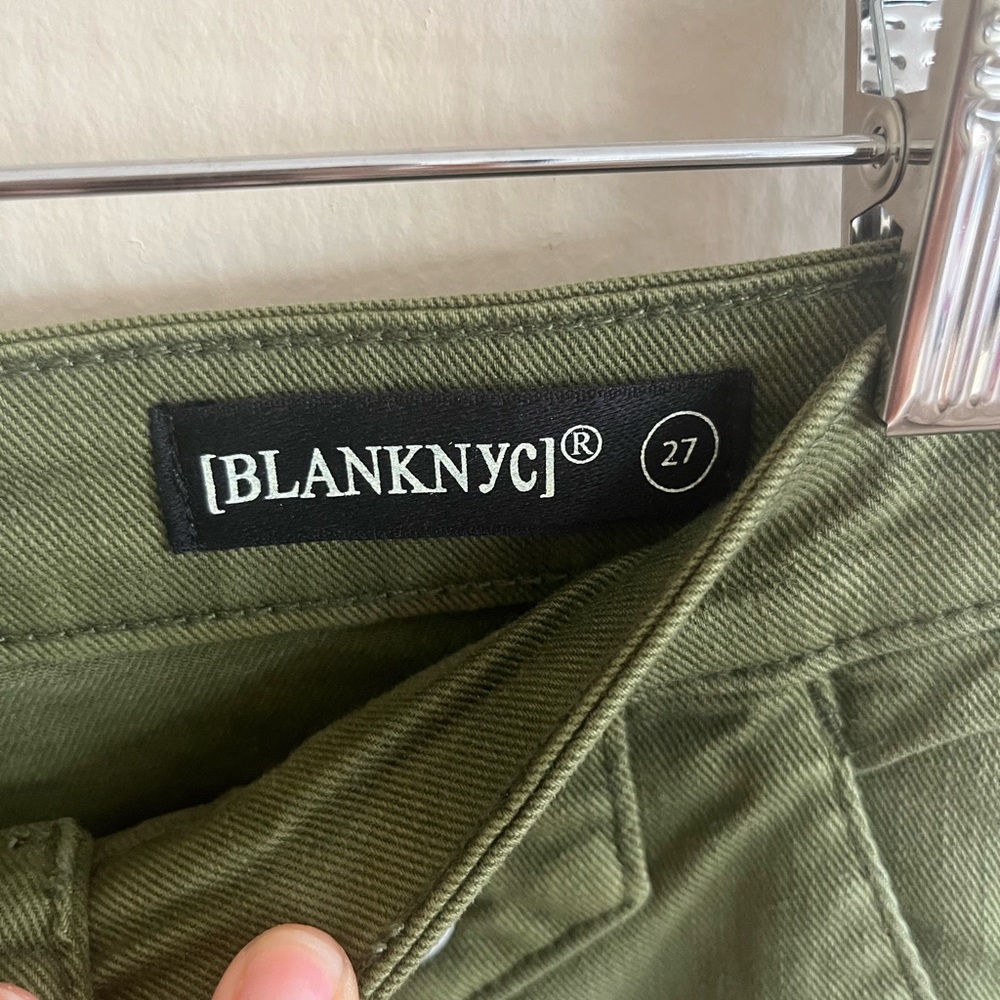 NWT BLANK NYC The Delancey Denim Wide Leg Pants Going Green Size 27 New! - Picture 5 of 8